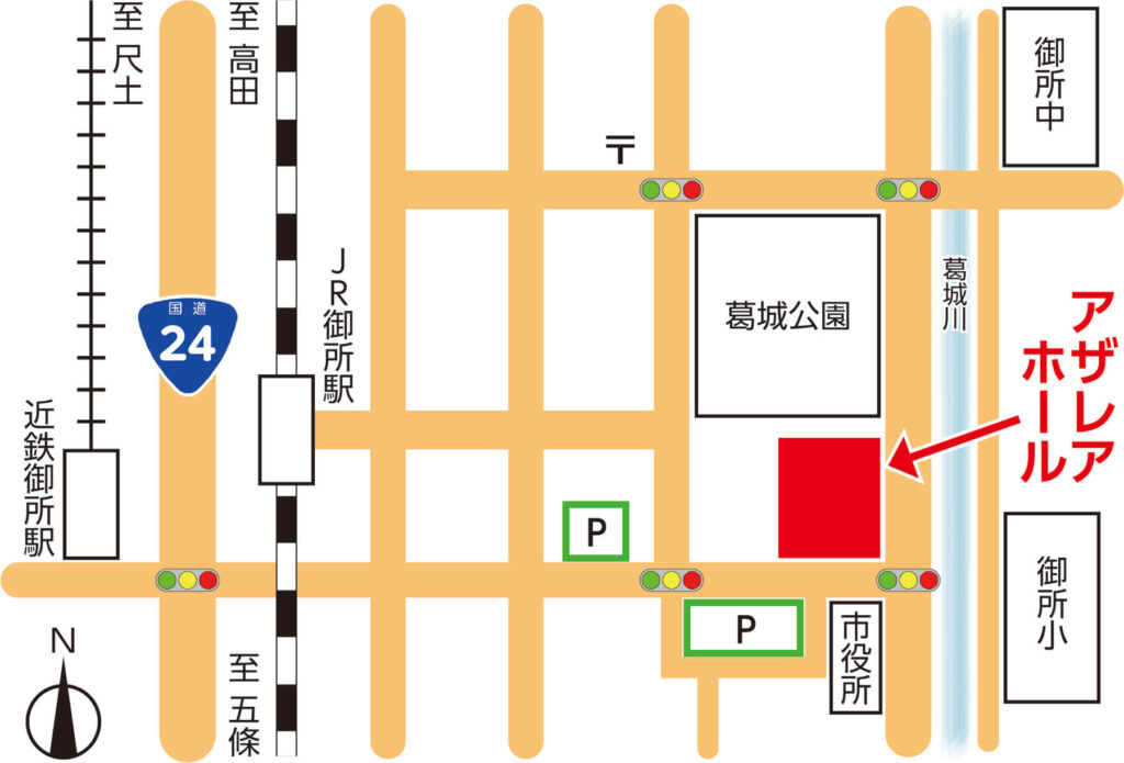 アザレアホールの周辺地図